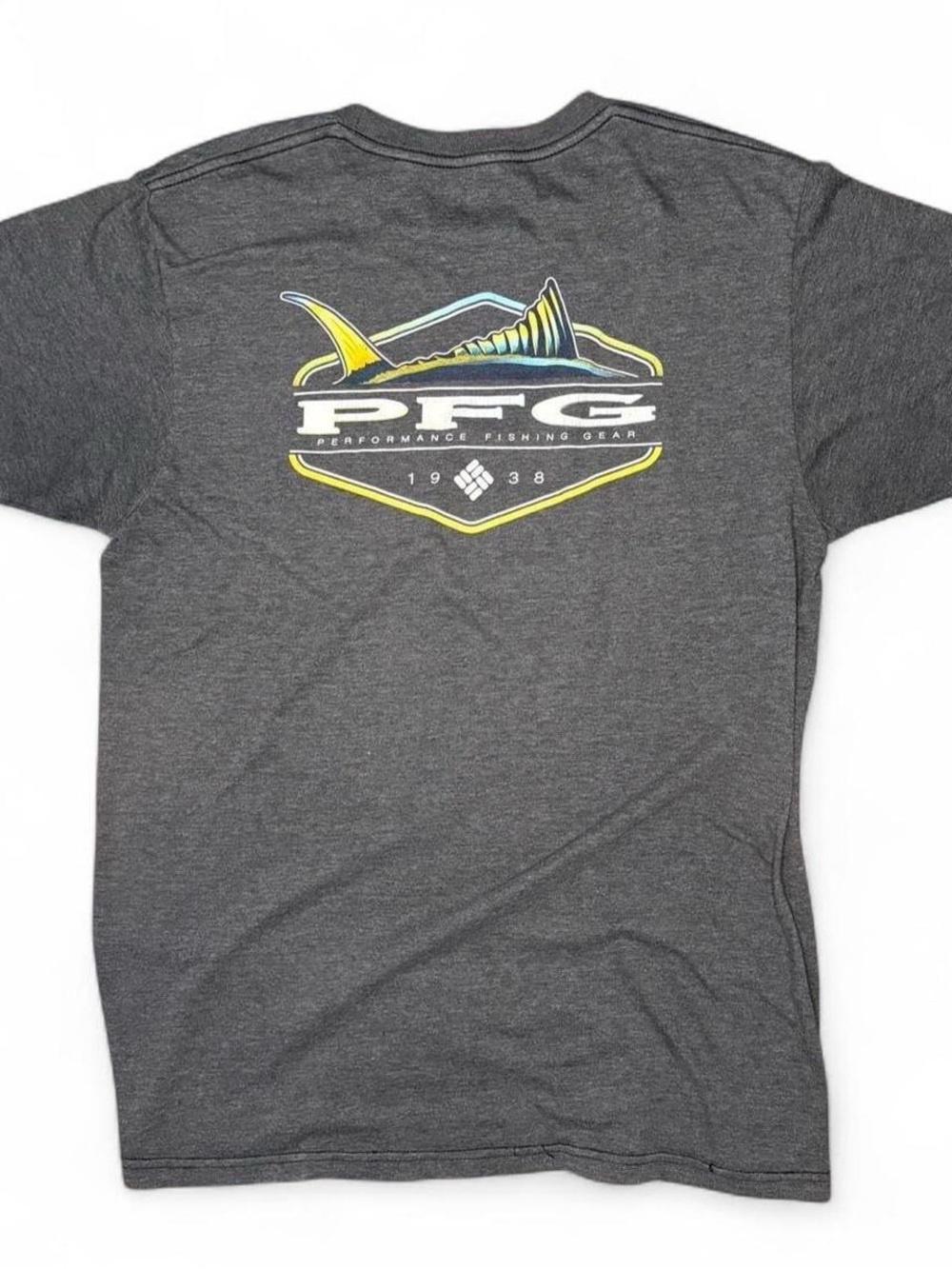 Columbia PFG dark gray marlin graphic cotton blend t-shirt M - fishing outdoor